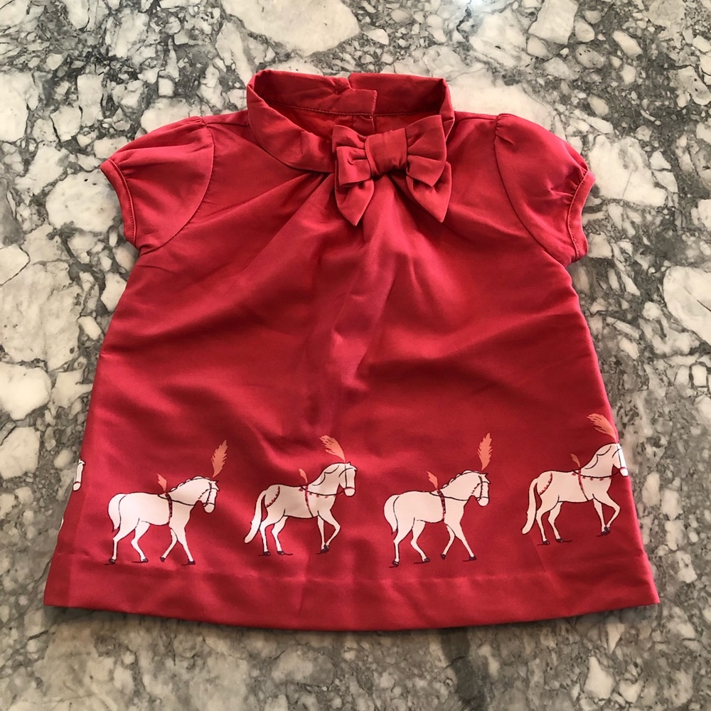 Janie and Jack Carousel Horse Top with Bow